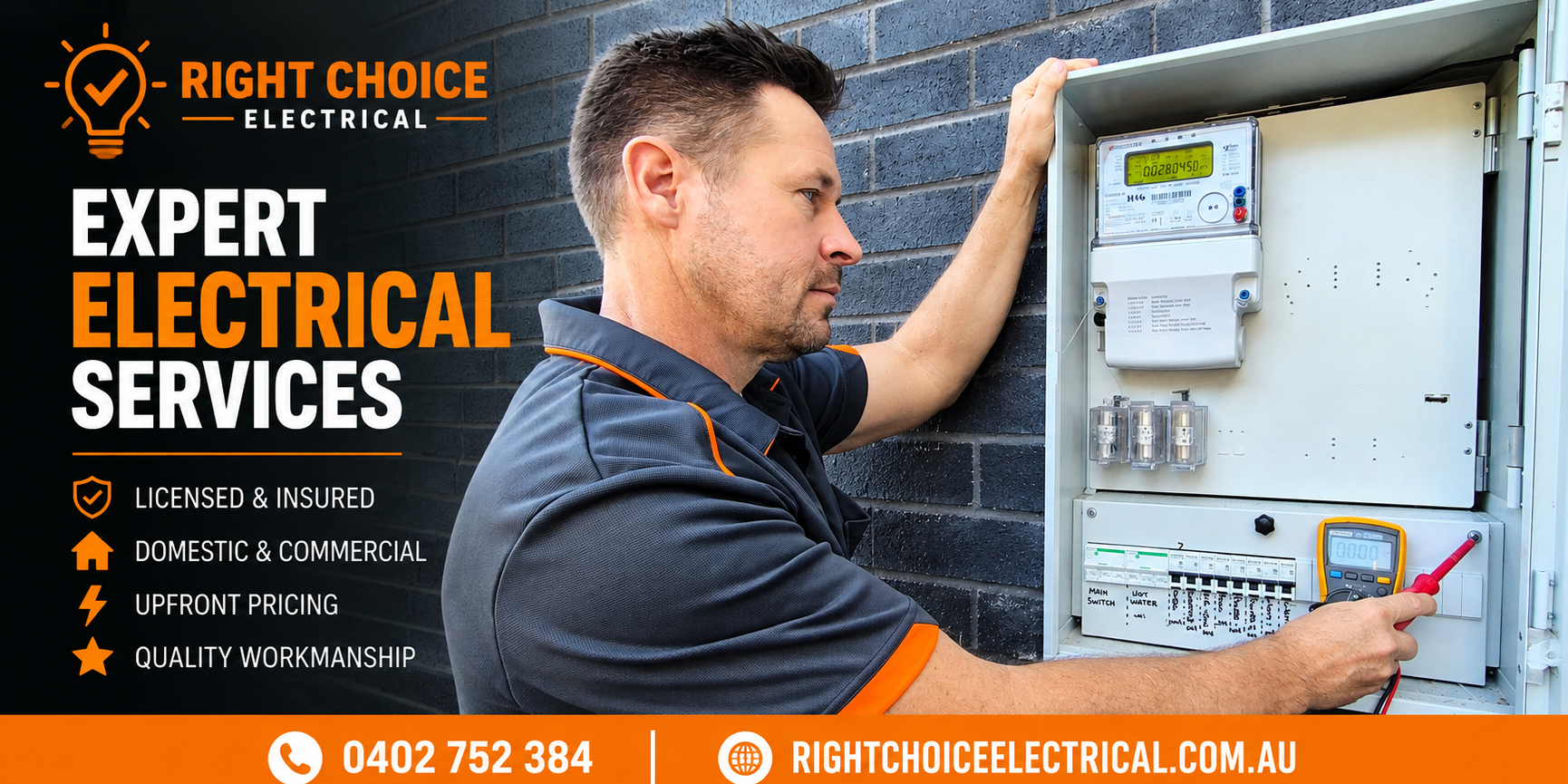 Switchboard Upgarde Right Choice Electrical | Electrician Sunshine Coast Switchboard Upgrades & Electrical Safety An outdated or overloaded switchboard can pose a serious safety risk in your home. Right Choice Electrical provides professional switchboard upgrades across the Sunshine Coast, including modern safety switches and circuit protection to help keep your home’s electrical system safe, reliable and up to date.